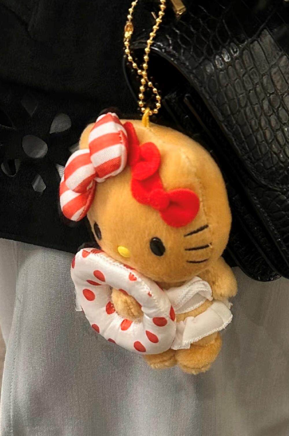 黑皮kitty游泳圈hello kitty夏威夷Hellokt哈喽hallo玩偶挂件-阿里巴巴