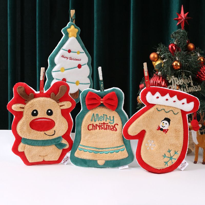 Hot-Selling Christmas Coral Fleece Hand Towel, Hanging Type, Absorbent, Quick-Drying, Kitchen and Bathroom Hand Towel, Lint-Free Hot-Selling Christmas Coral Fleece Hand Towel, Hanging Type, Absorbent, Quick-Drying, Kitchen and Bathroom Hand Towel, Lint-Free