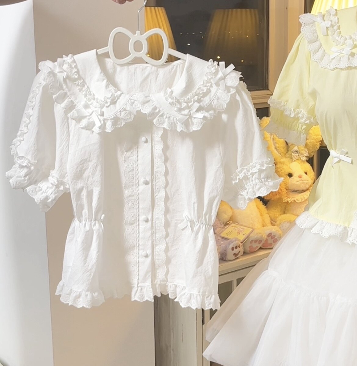 *奶呼*原创纯棉内搭,古早娃娃领洛丽塔有多百搭?👗-lolita衬衫/内搭-淘宝好物网
