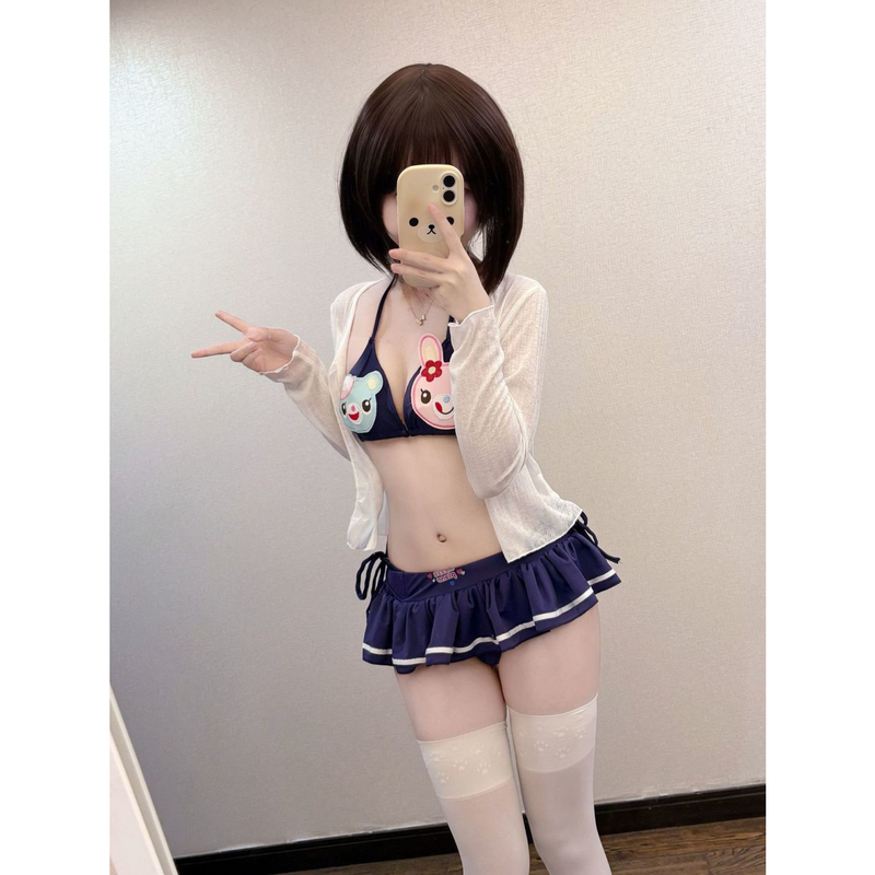 Second Creation [Mp Swimsuit] Chai Huhu Lolita Cartoon Sexy Hot Girl Two-Piece Swimsuit Dress 26145