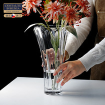 Czech BOHEMIA vase modern simple countertop transparent crystal glass vase wedding gift ornament vase