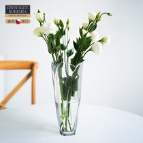 Czech imported CRYSTALITE BOHEMIA crystal flower arrangement art vase Light luxury fashion home vase