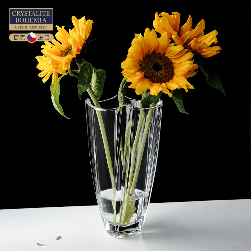 Czech Imports Crystal Glass Vases Nordic Light Lavish Modern Minimalist Home Swing Accessories Transparent Living Room Decorations