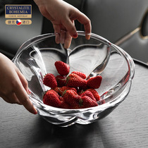 Czech original clothing imports BOHEMIA crystal glass minimalist Eurostyle rose fruit tray living room fruit pots