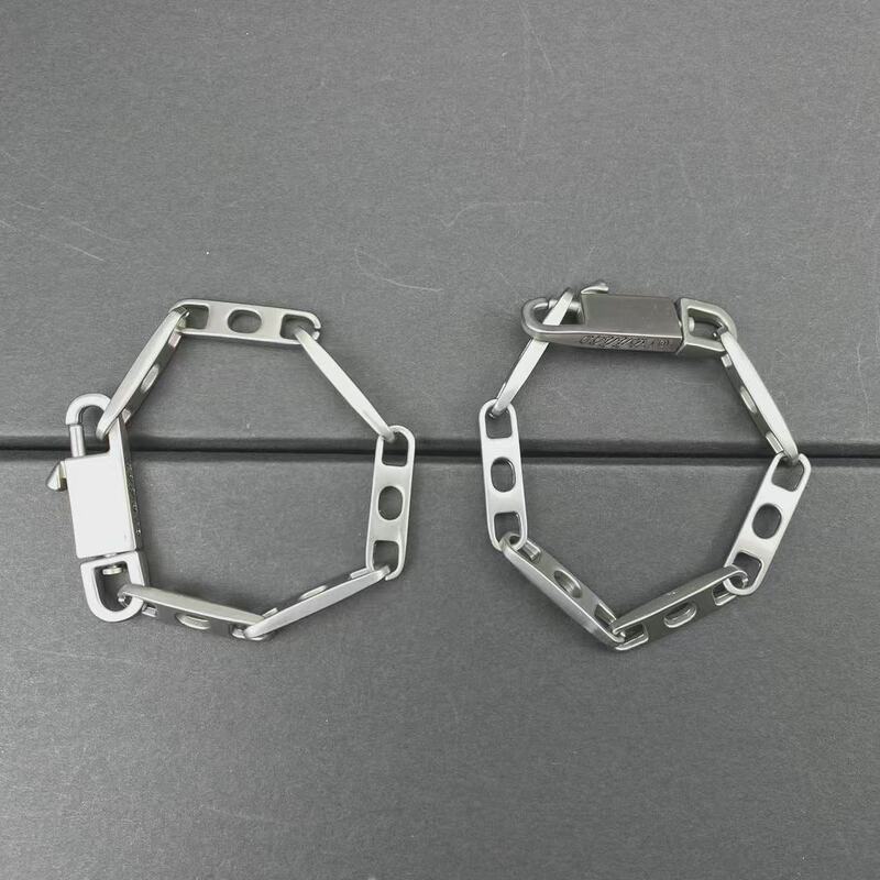 Cgyyds Style Punk Niche Design Classic Clasp Bracelet 925 Silver Necklace Unisex ins Style