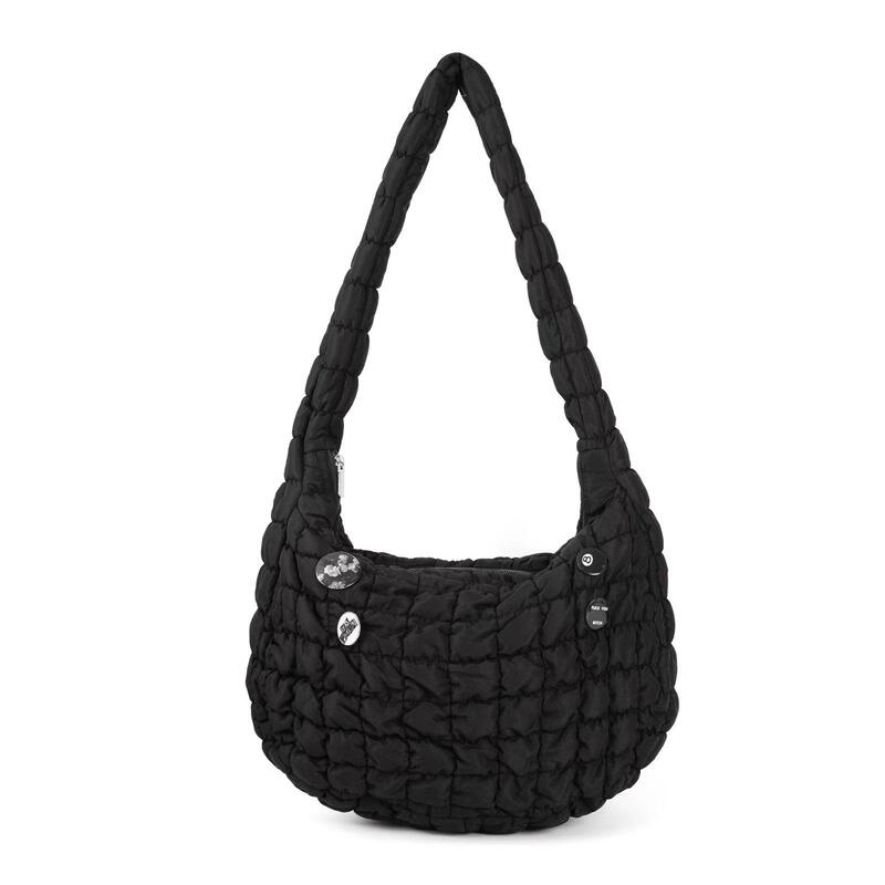 Cgyyds Niche Design Cloud-Shaped Large-Capacity Shoulder Bag Pleated Quilted Crossbody Bag Commuter Tote for Men and Women