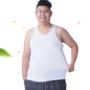 Áo thun cotton nam cộng với phân bón XL Chất liệu cotton thấm mồ hôi mùa hè lỏng lẻo màu áo thể thao nam - Áo vest cotton ao khoac vest nam