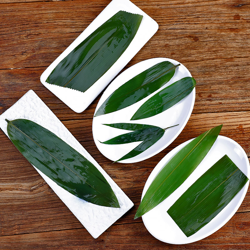 Japanese sashimi platter decoration bamboo leaf sushi grilled meat plate decorated sashimi platter ornament flower grass Japanese rice dumpling leaves