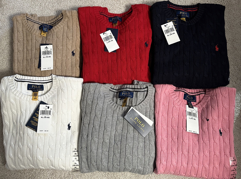 Polo Ralph Lauren Autumn and Winter Pony Logo Knitted Crew Neck Sweater for Boys Polo Ralph Lauren Autumn and Winter Pony Logo Knitted Crew Neck Sweater for Boys