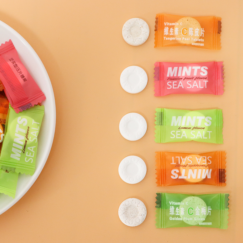 Ruiwangyuan 500g vitamin C lozenge lozenge compressed bulk candy net red low fruit sugar fat snacks to relieve cravings