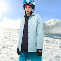 womens waterproof breathable ski top reflective thermal cotton trendy ski coach jacket