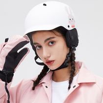 Snow Helmet Full Helmet Women Cute Men Warm Breathable Single Board Ski Hat Adjustable Professional Sport Snow Helmet