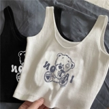 Осенний костюм, трикотажная белая короткая черная базовая майка топ, французский стиль