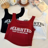 Сексуальная майка топ с буквами, топ с чашечками, белье для повседневной носки без рукавов, футболка, в цветочек, облегающий крой