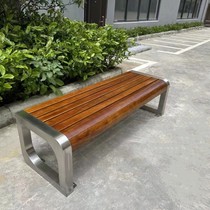 Park chair outdoor stainless steel bench outdoor leisure pineapple grid high-end seat square community street bench