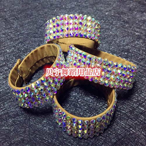 A single 16cm modern dance Latin dance accessories hand circle dense AB magic bracelet imitation Olympic diamond national standard dance bracelet