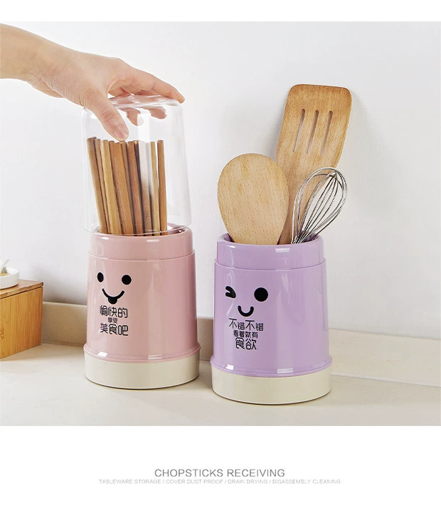 Phim hoạt hình nhựa có nắp che bụi cống đũa nhà bếp bộ đồ ăn dao kéo đũa đũa đũa đũa đũa đũa đũa - Đồ ăn tối