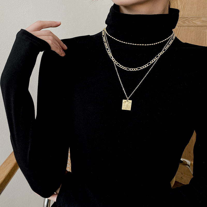 Milky White & X20272020 new pattern Necklace Light luxury Minority tide Hip hop necklace female ins Cold wind have more cash than can be accounted for Pendants sweater chain