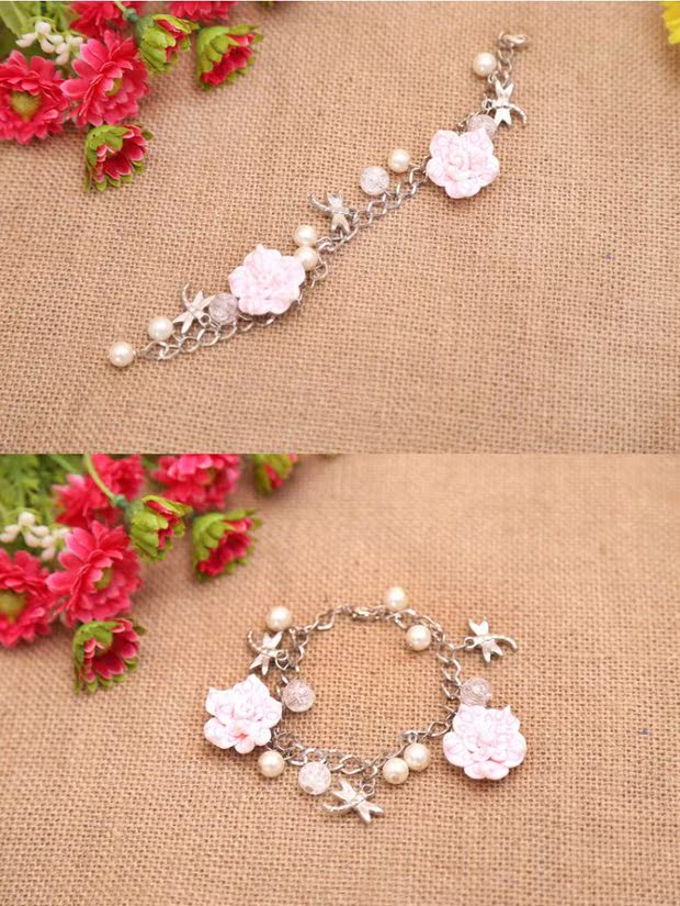 Phiên bản Hàn Quốc của trang sức nhỏ nữ ngọt ngào pha lê hoa dại vòng tay nữ thời trang năm nay quà tặng vòng tay quà tặng vòng đá phong thủy