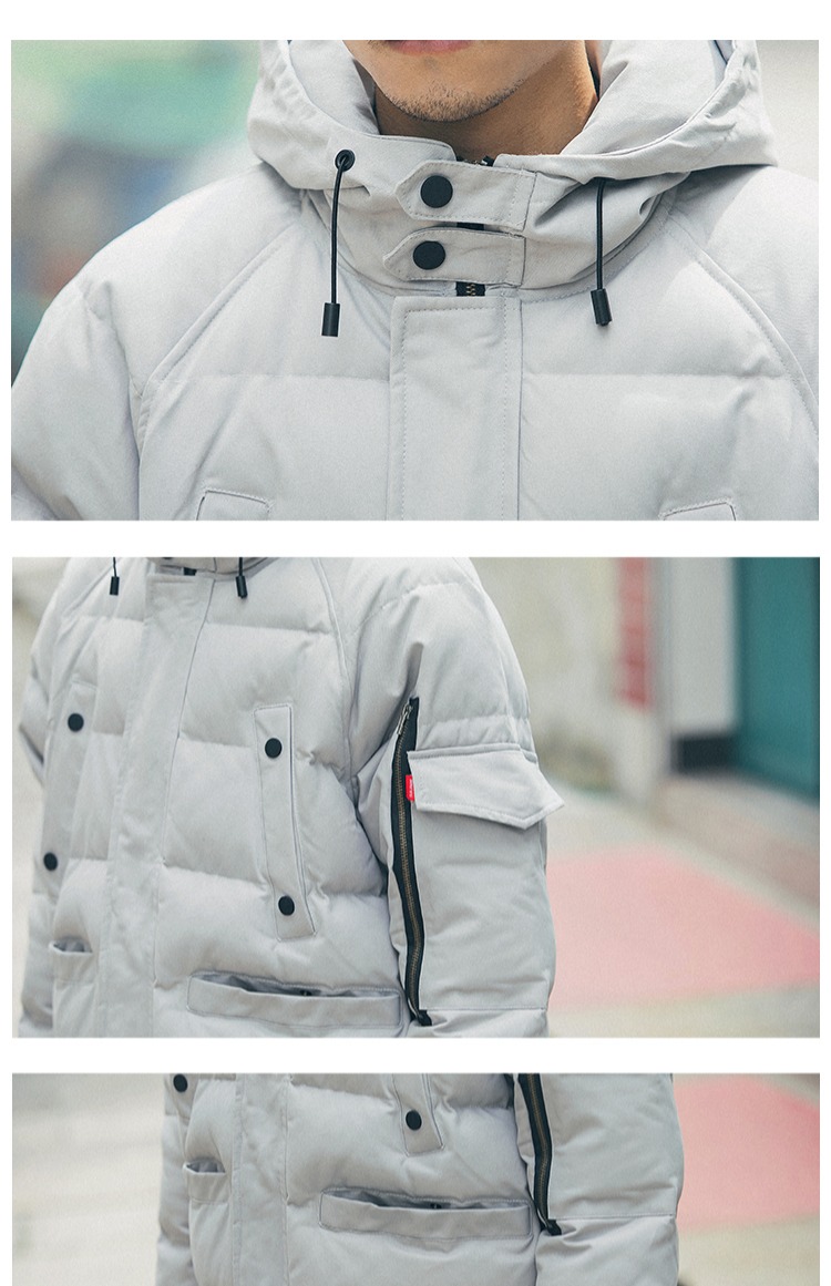 Raul Nhật Bản mùa đông retro màu rắn độn áo khoác nam dụng cụ áo khoác cotton áo bông thủy triều những người yêu thích thương hiệu áo khoác da nam