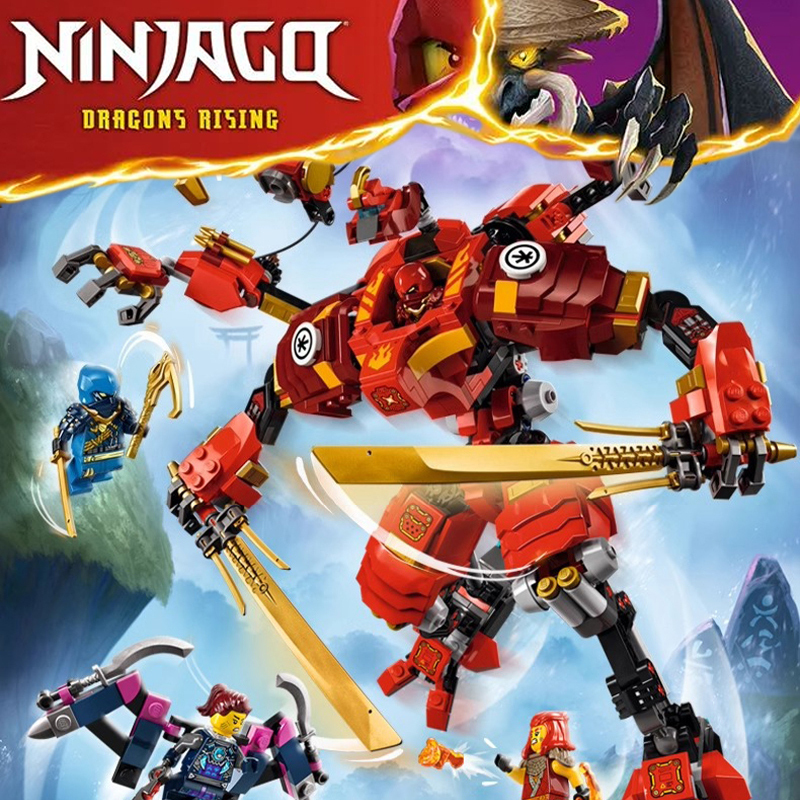 2024 New Phantom Ninja Kai's Climber Mecha Dragon Rising Boys' Assembly Building Blocks Toy