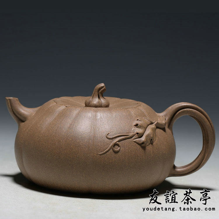 黃龍山原礦段泥紫砂壺南瓜造型全手工國家級工藝大師王建芳