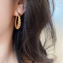 INNOSENSE twist half circle C earrings personalized design sense exquisite European and American industrial style high grade earrings