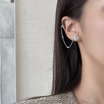 INNOSENSE light luxury design sense rose flower earrings tassel fringe romantic hollow flower asymmetric earrings female