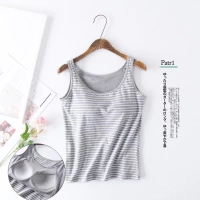 Đồ lót cotton nữ mùa hè với áo độn ngực với áo ngực cúp một không có vành sling thể thao yoga đáy quần áo ngực hở lưng