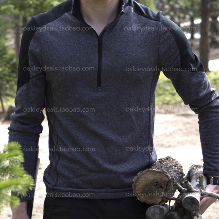 TAD American Alchemy Half-Zip Alchemy Semi-Laced Wool Speed Dry Long Sleeve T