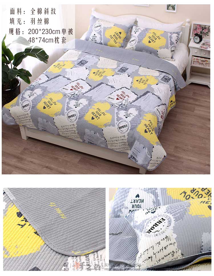 Các phim hoạt hình mới twill quilting được bao phủ bởi một hai mảnh điều hòa không khí của một đứa trẻ cotton 1.2 m giường bìa duy nhất mảnh mùa hè mát mẻ bìa