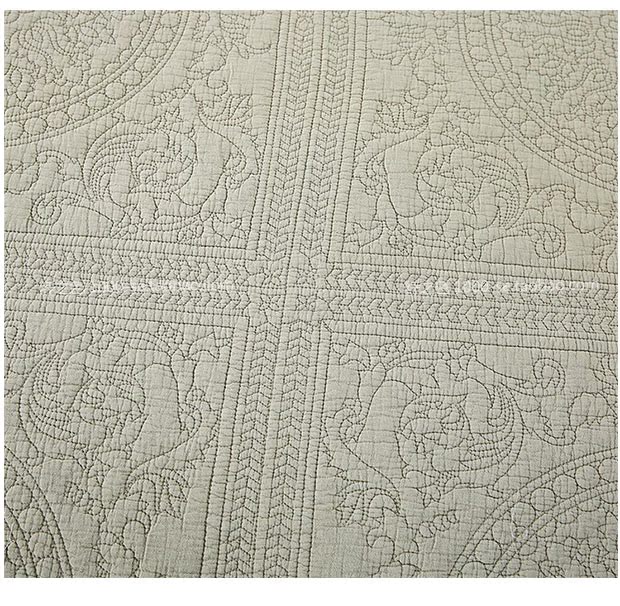 Huy hiệu retro châu Âu quilted bởi ba bộ kaki rắn màu thêu giường bìa bông mô hình trang trí phòng quilt ga trai giuong