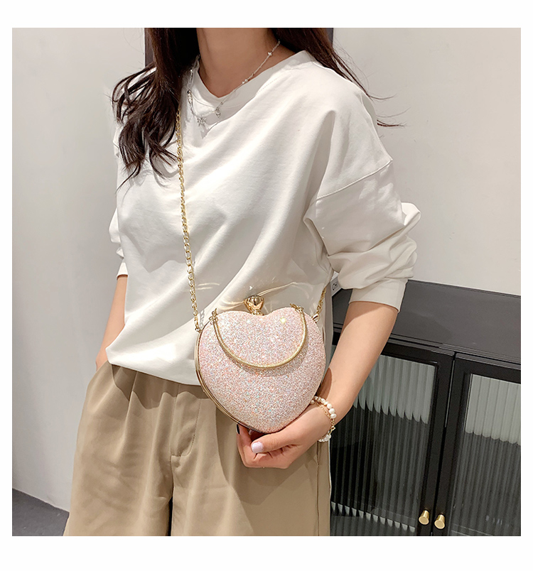 Cute Sequined Heart-shaped Handbag Wholesale Nihaojewelry display picture 6