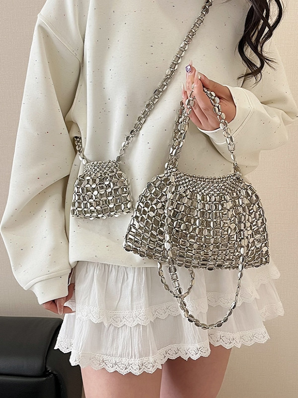 Trendy Sweet Cool Style Unique Design Small Bag High-End Super Popular Hollow Bag Crossbody Bag Trendy Mini Lipstick Bag