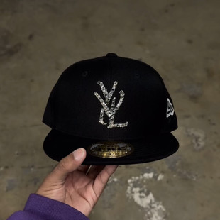 Опіум Playboi Carti YVL Crystal Шляпа Черная Горячая Диамант Шляпа Высокий топ