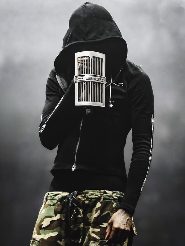 Opium Yvl Style Playboicarti Upper Body Music Print Tight-Fitting Zip-Up Hooded Jacket