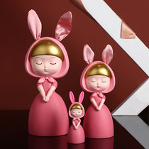 Nordic Home Cute Girl Office Desktop Swing Piece Tennis Red Girl Hearts Room Arrangement Decorated Living Room Furnishing