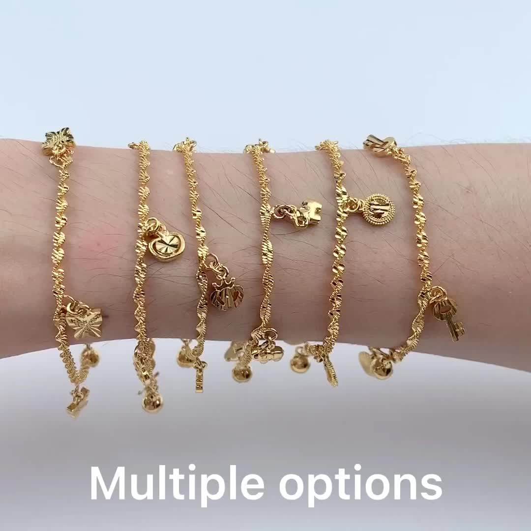 Shop Our Hot Sale Fashion Design 24k Gold Charm Bracelets