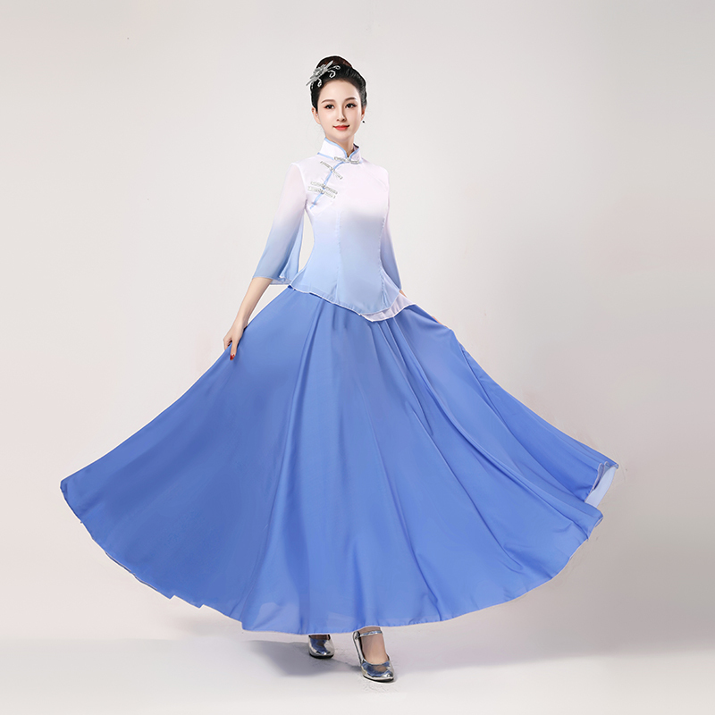 Republic of China Style Student Group Dance Costumes, Same Style as the Awakening Era Performance Costumes, May 4Th Youth National Performance Costumes for Women
