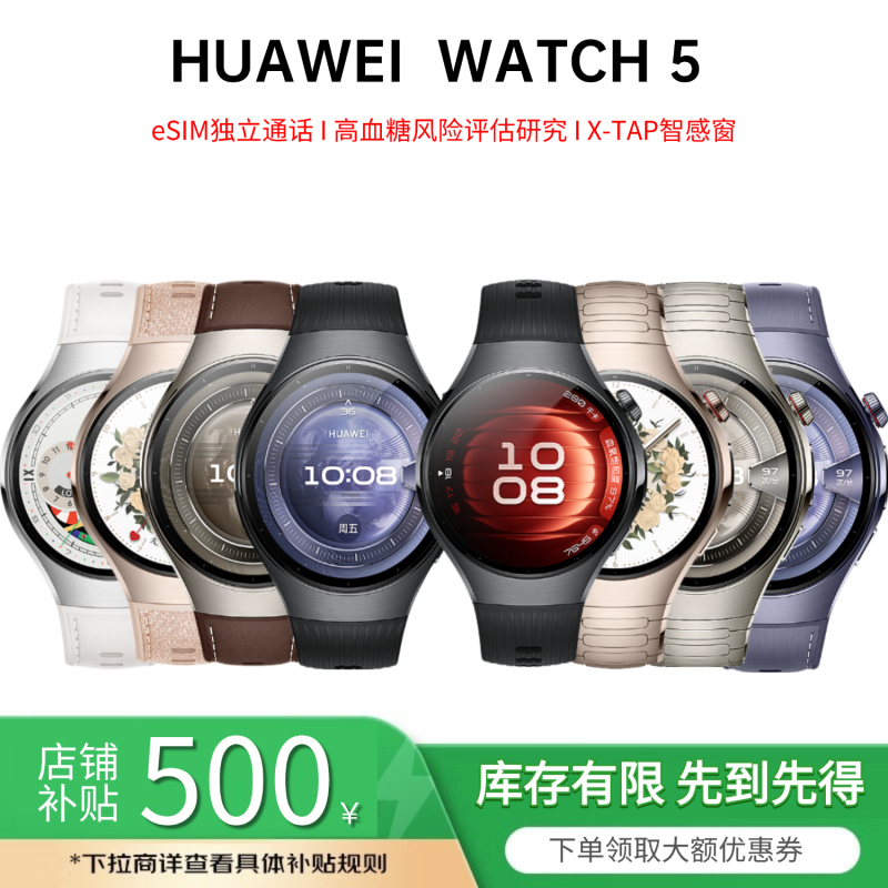 Watch 5 Smart Watch Sports Watch Ecg Electrocardiogram Analysis Esim Calling