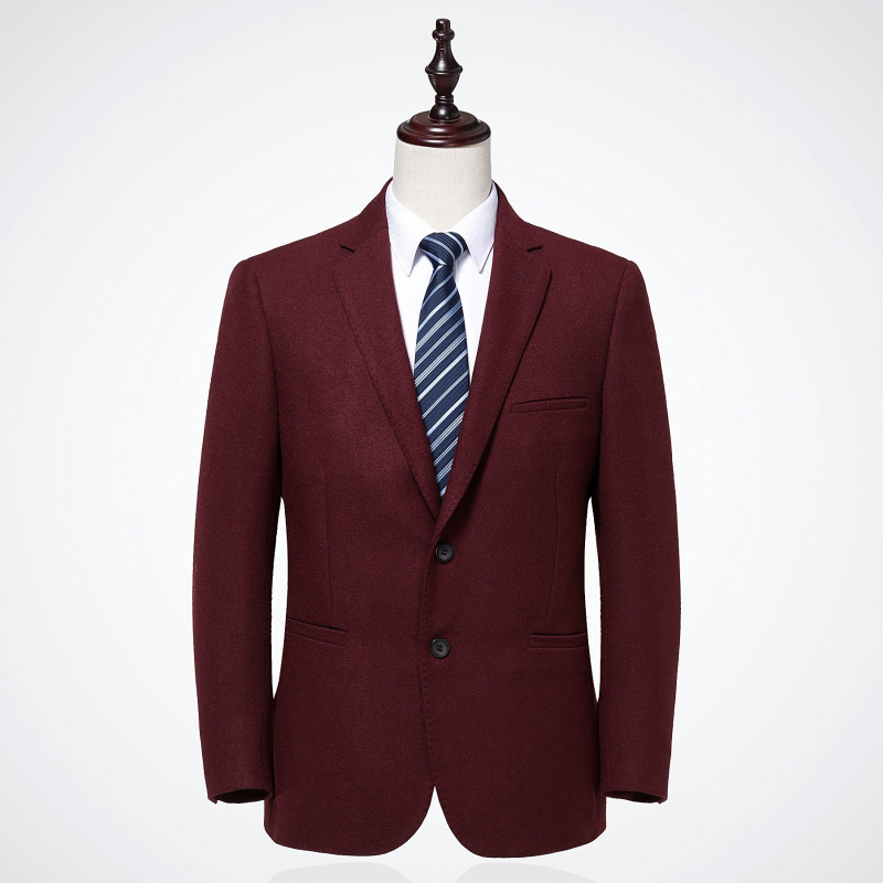 This Life Year Red to the Women's Son Wedding Dad Dress Suit Men's Wool Moni West Business Casual Middle-aged Pence 