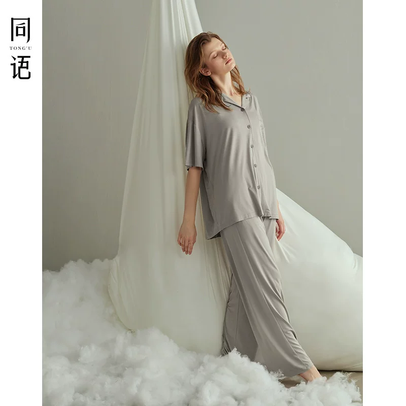 同语 Summer pijama, soft set, with short sleeve