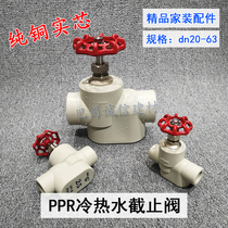 ppr water pipe fittings globe valve dn20 25 32 50 tap water switch valve household Sichuan road straight-through type