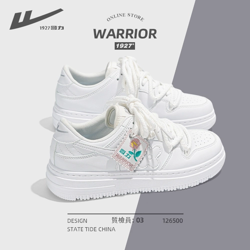 Warrior, белые кеды, модные универсальные белые кроссовки, подходят к юбкам, коллекция 2024 года, новая коллекция