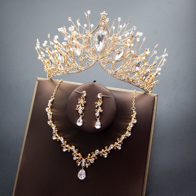  S+Necklace, ear clips, set, 3 piece set  