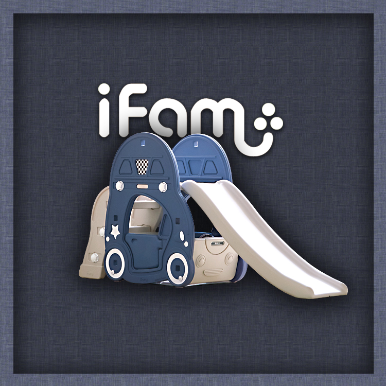 South Korea imported ifam baby apple small slide children's RV play house swing combination three-in-one toy