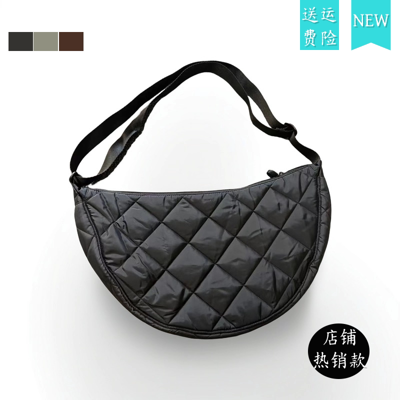 New Women's Waterproof Crossbody Shoulder Bag Dumpling Bag Quilted Casual Versatile Bag 472785