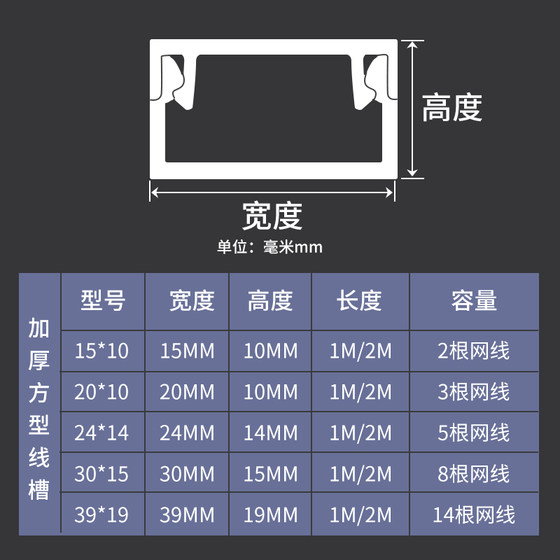 PVC 표면 장착형 케이블 여물통 보이지 않는 네트워크 케이블 오픈 라인 장식 흑백 회색 갈색 케이블 관리 여물통 상자 자체 접착 사각 광섬유 여물통