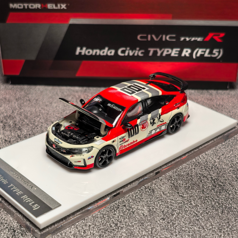Mh 1:64 Honda Civic Typer (Fl5) Optical Petroleum Alloy Car Model