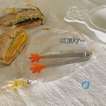 Dried fruit biscuit household artifact mini cute padded kitchen number tweezers potato chips snack clip snack clip not dirty hands